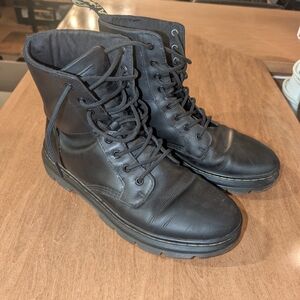 Dr. Martens Black Leather Lace-Up Combat Boots